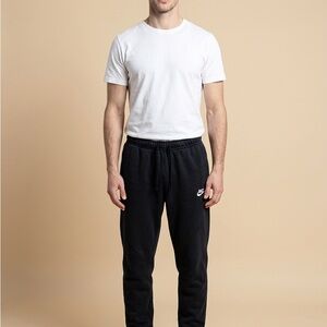 Nike Black Men’s Fleece Joggers with Logo size small
